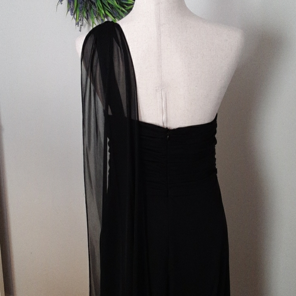 🌞ALEX EVENINGS Black Chiffon Gown - Picture 5 of 9